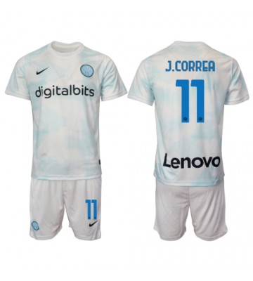Inter Milan Joaquin Correa #11 Bortedraktsett Barn 2022-23 Kortermet (+ Korte bukser)